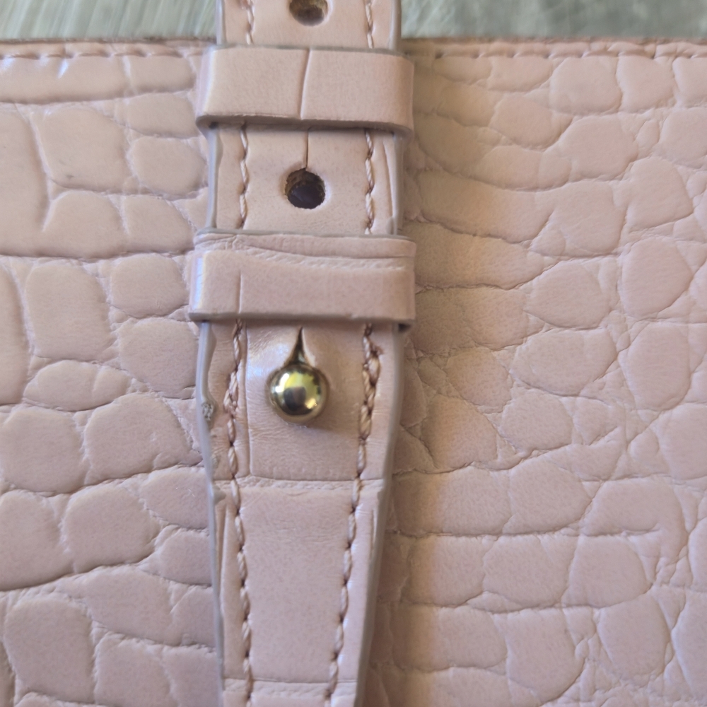 Love & Lore Pink Croc Embossed Continental Clutch Wallet Vegan Faux Leather - Picture 14 of 16